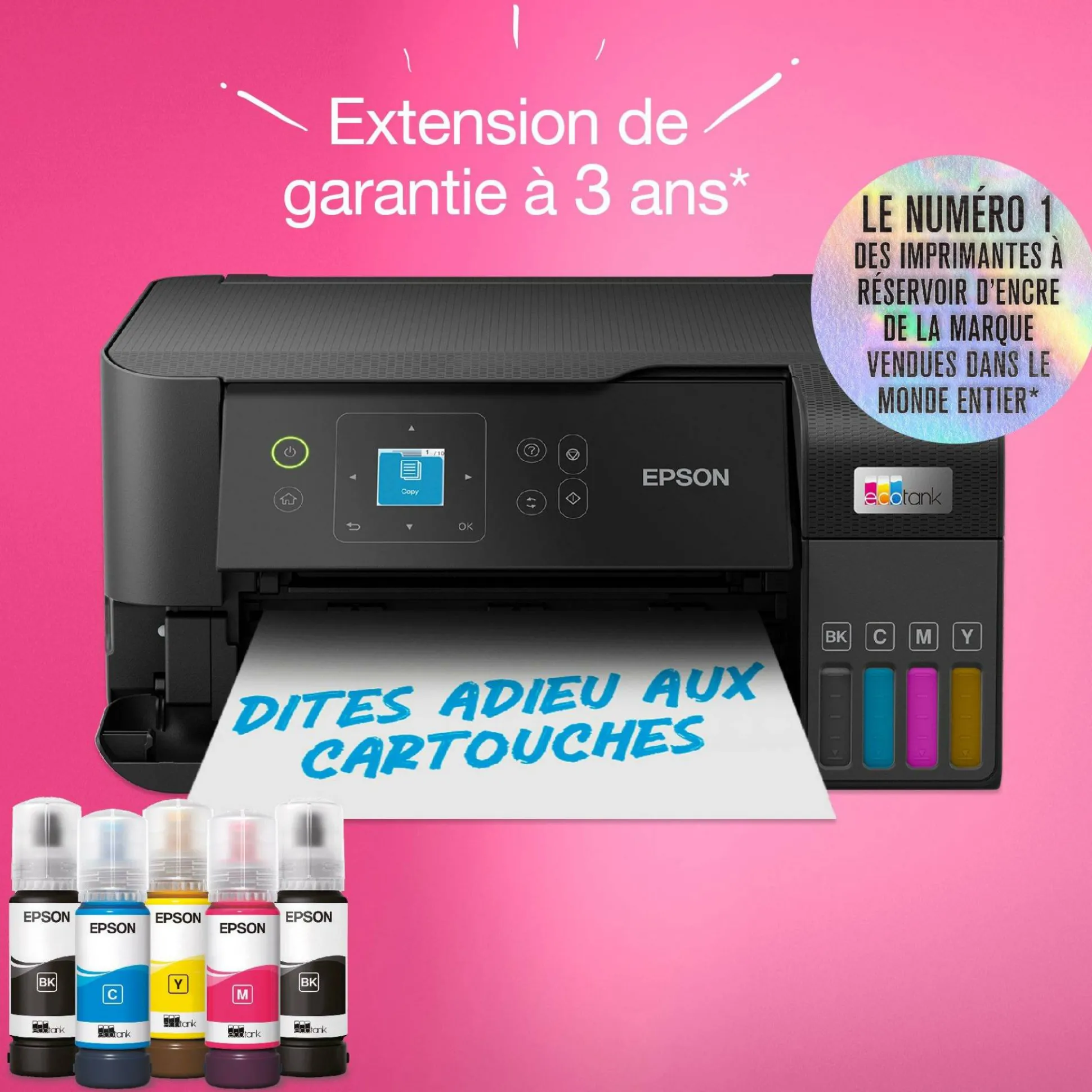 EcoTank L3560 Multifunction Wi-Fi Ink Tank A4 Printer, With Up To 3 Years Of Ink Included