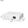 Epson CO-W01, vidéoprojecteur WXGA abordable, home cinéma, gaming, 3 000 lumens, 3LCD, image jusqu’à 378", garantie 2 ans