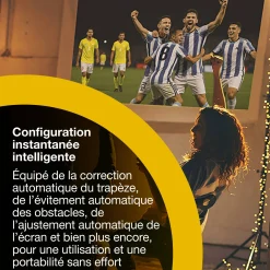 Epson Lifestudio Flex EF-71, Projecteur Smart TV HD intégrale 1080p, portable, 700 lumens, Sound by Bose, Google TV, écran de 150 pouces