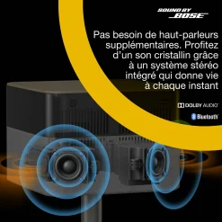 Epson Lifestudio Flex EF-71, Projecteur Smart TV HD intégrale 1080p, portable, 700 lumens, Sound by Bose, Google TV, écran de 150 pouces