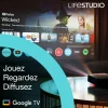 Epson Lifestudio Flex Plus EF-73, Projecteur Smart TV 4K PRO-UHD, portable, 1 000 lumens, Sound by Bose, Google TV, écran de 150 pouces
