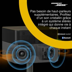 Epson Lifestudio Flex Plus EF-72, Projecteur Smart TV 4K PRO-UHD, portable, 1 000 lumens, Sound by Bose, Google TV, écran de 150 pouces