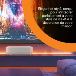 Epson Lifestudio Grand EH-LS670W, Projecteur laser intelligent à ultracourte focale, 4K PRO-UHD, 3 600 lumens, Sound by Bose, Google TV, écran de 120 pouces, garantie de 5 ans