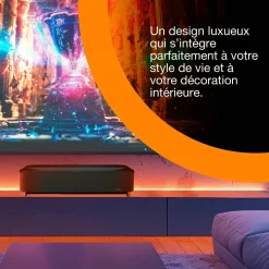 Epson Lifestudio Grand Plus EH-LS970B, Projecteur laser intelligent à ultracourte focale, Home cinéma 4K, 4 000 lumens, Sound by Bose, Google TV, écran de 150 pouces, garantie de 5 ans