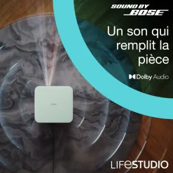 Epson Lifestudio Pop EF-61G, Projecteur Smart TV HD intégrale 1080p, portable, 700 lumens, Sound by Bose, Google TV, écran de 150 pouces