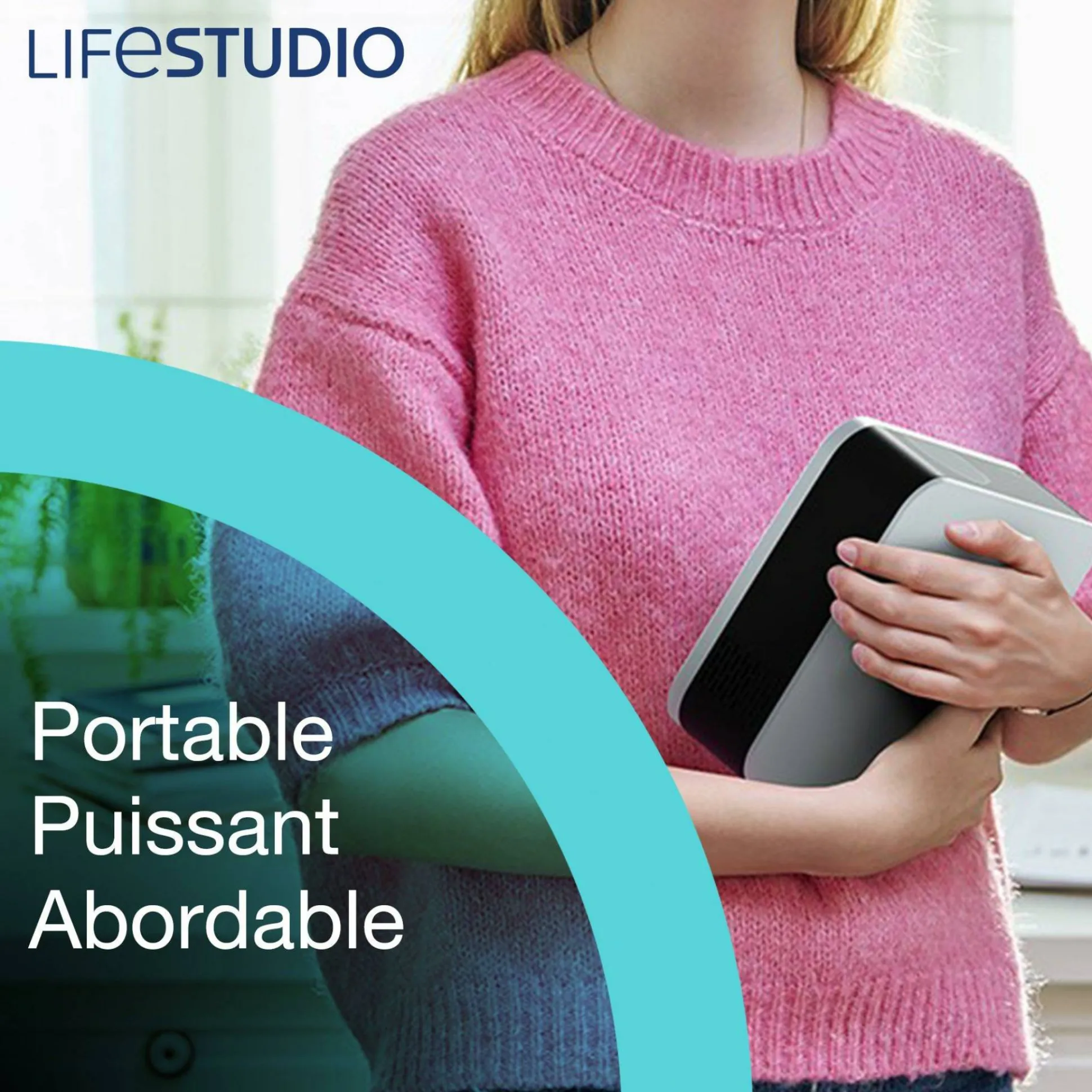 Epson Lifestudio Pop Plus EF-62B, Projecteur Smart TV 4K PRO-UHD, portable, 700 lumens, Sound by Bose, Google TV, écran de 150 pouces