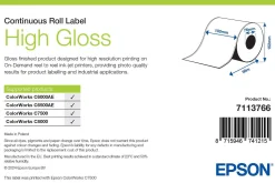 High Gloss Label, Continuous Roll, 102mm x 60m