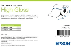 High Gloss Label, Continuous Roll, 102mm x 33m