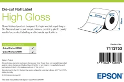High Gloss Label, Die-Cut Roll, 102mm x 51mm, 610 Labels