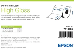 High Gloss Label, Die-Cut Roll, 76mm x 51mm, 610 Labels