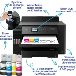 Imprimante A3+ EcoTank ET-16150 avec réservoirs d’encre et Wi-Fi