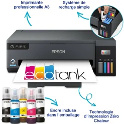 Imprimante A3 Wi-Fi EcoTank ET-14100 équipée de réservoirs d’encre, avec jusqu’à 3 ans d’encre inclus*
