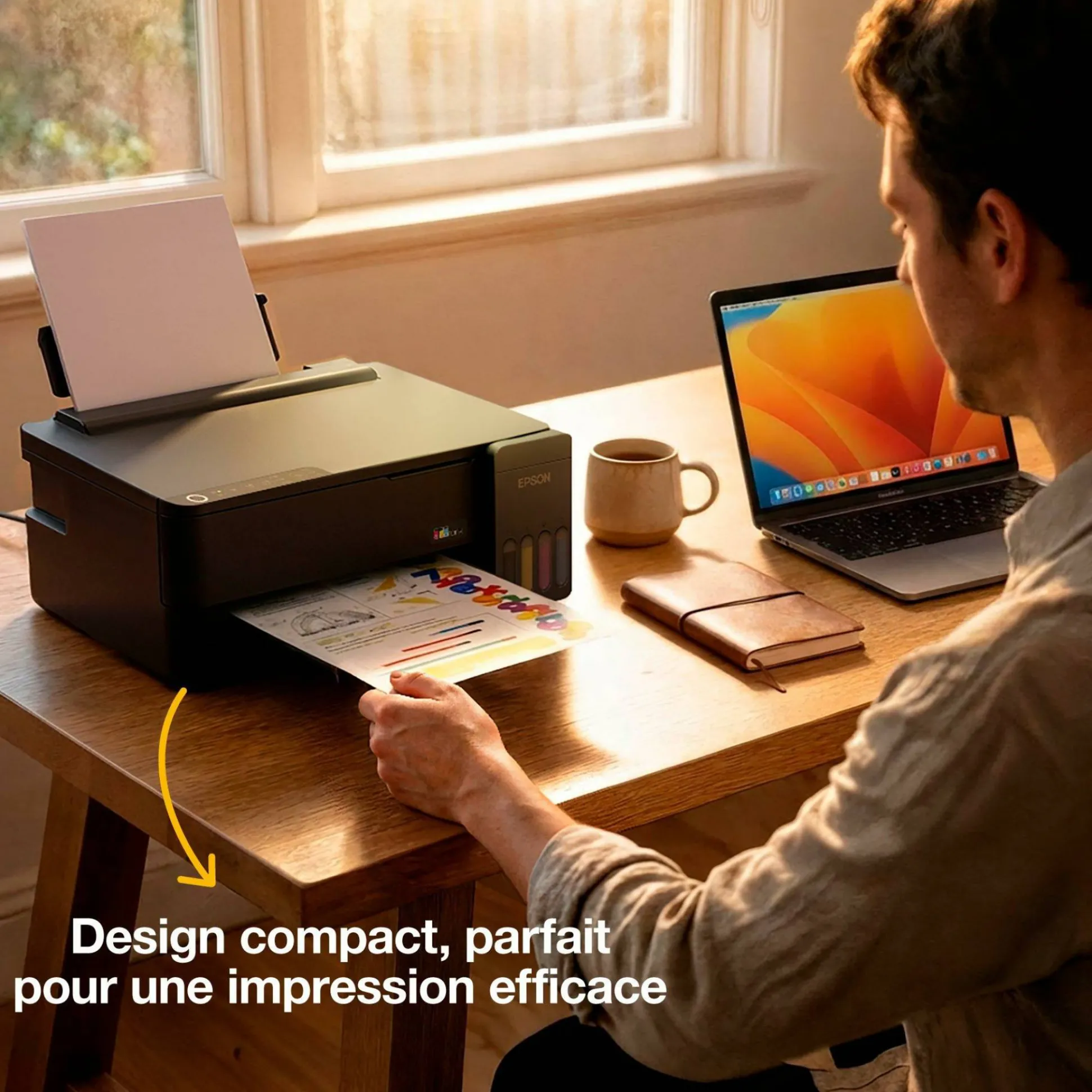 Imprimante A4 Wi-Fi et AirPrint EcoTank ET-1910 équipée de réservoirs d’encre, avec jusqu’à 3 ans d’encre inclus
