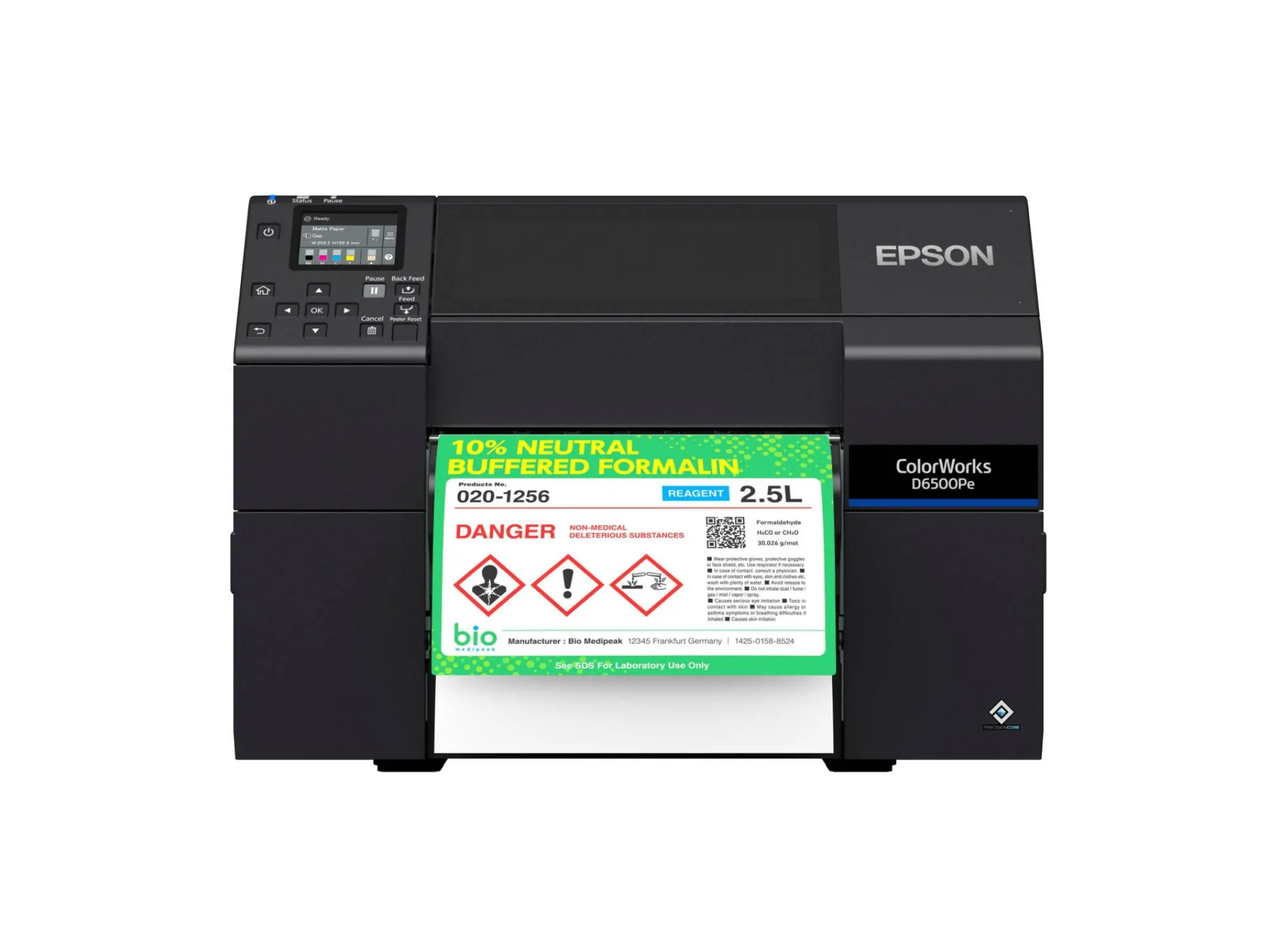 Imprimante d’étiquettes à encre à base de colorants ColorWorks D6000, étiquettes de 50 à 112 mm de large