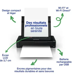 Imprimante Jet d’Encre A4 portable monofonction WorkForce WF-110W