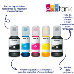 Imprimante multifonction A4 EcoTank ET-5170 avec Wi-Fi, réservoirs d’encre et fax