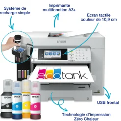 Imprimante multifonction A3 EcoTank ET-16680 avec Wi-Fi, réservoirs d’encre, scanner, copie et fax