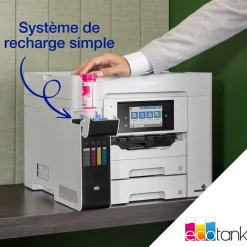 Imprimante multifonction A4 EcoTank ET-5880 avec Wi-Fi, réservoirs d’encre, scanner, copie et fax