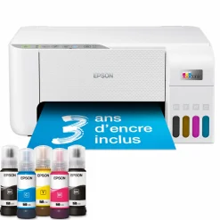 Imprimante multifonction A4 Wi-Fi EcoTank L3276 équipée de réservoirs d’encre, avec jusqu’à 3 ans d’encre inclus