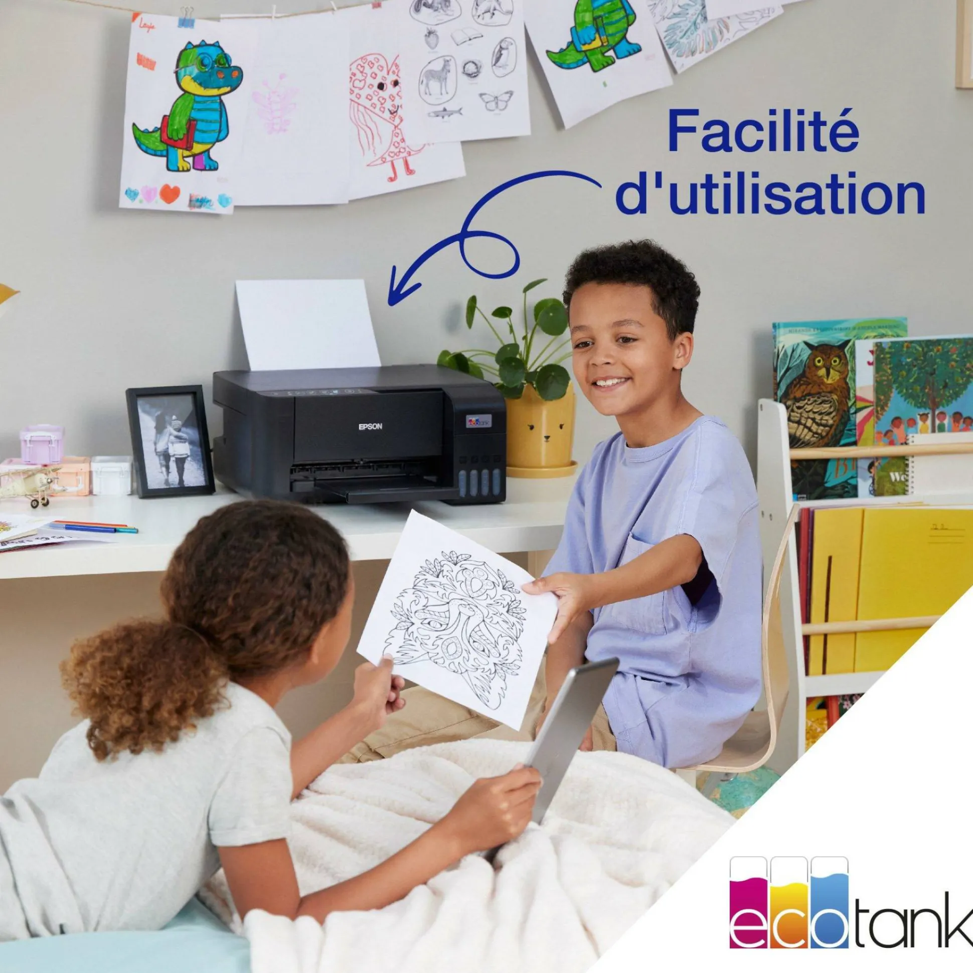 Imprimante multifonction A4 Wi-Fi EcoTank ET-2861 équipée de réservoirs d’encre, avec jusqu’à 3 ans d’encre inclus