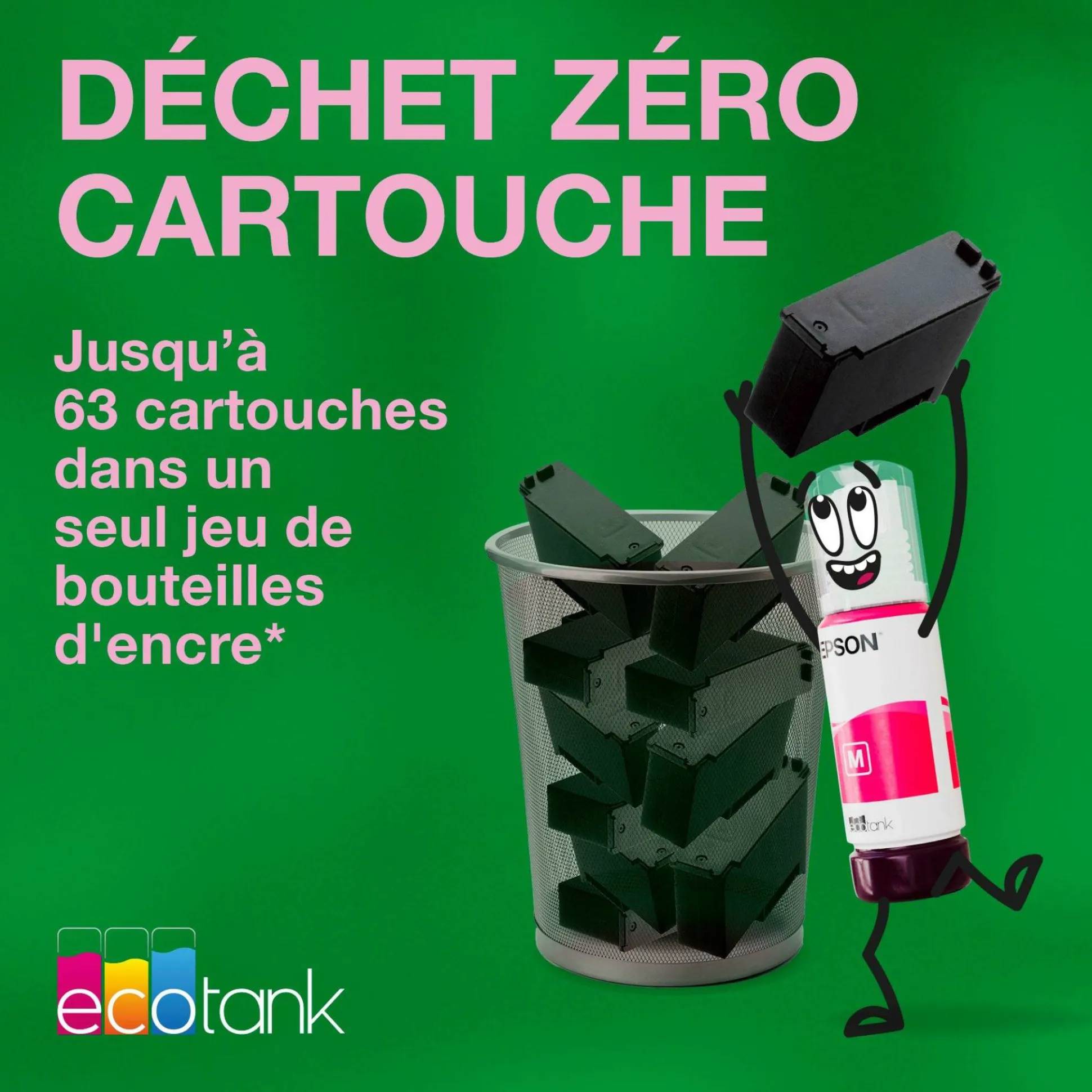 Imprimante multifonction A4 Wi-Fi EcoTank ET-4800 équipée de réservoirs d’encre, avec jusqu’à 3 ans d’encre inclus