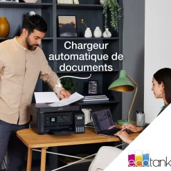Imprimante multifonction A4 Wi-Fi EcoTank ET-4800 équipée de réservoirs d’encre, avec jusqu’à 3 ans d’encre inclus
