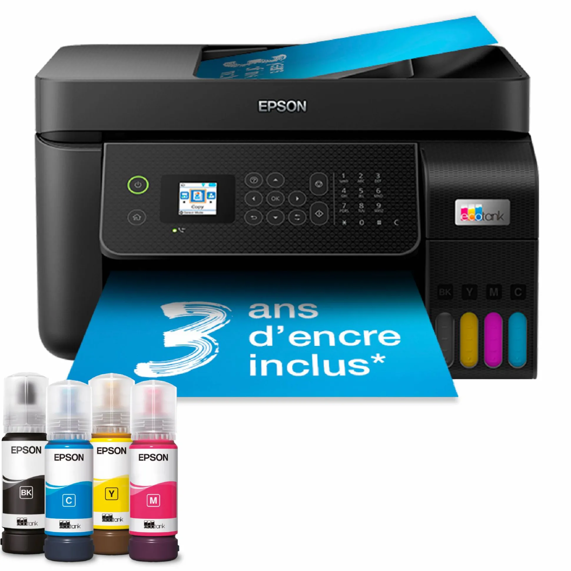 Imprimante multifonction A4 Wi-Fi EcoTank ET-4800 équipée de réservoirs d’encre, avec jusqu’à 3 ans d’encre inclus