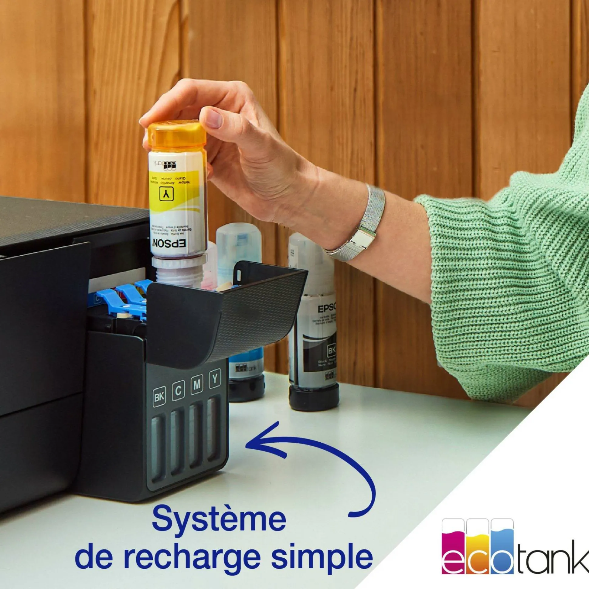 Imprimante multifonction A4 Wi-Fi EcoTank ET-2864 équipée de réservoirs d’encre, avec jusqu’à 3 ans d’encre inclus