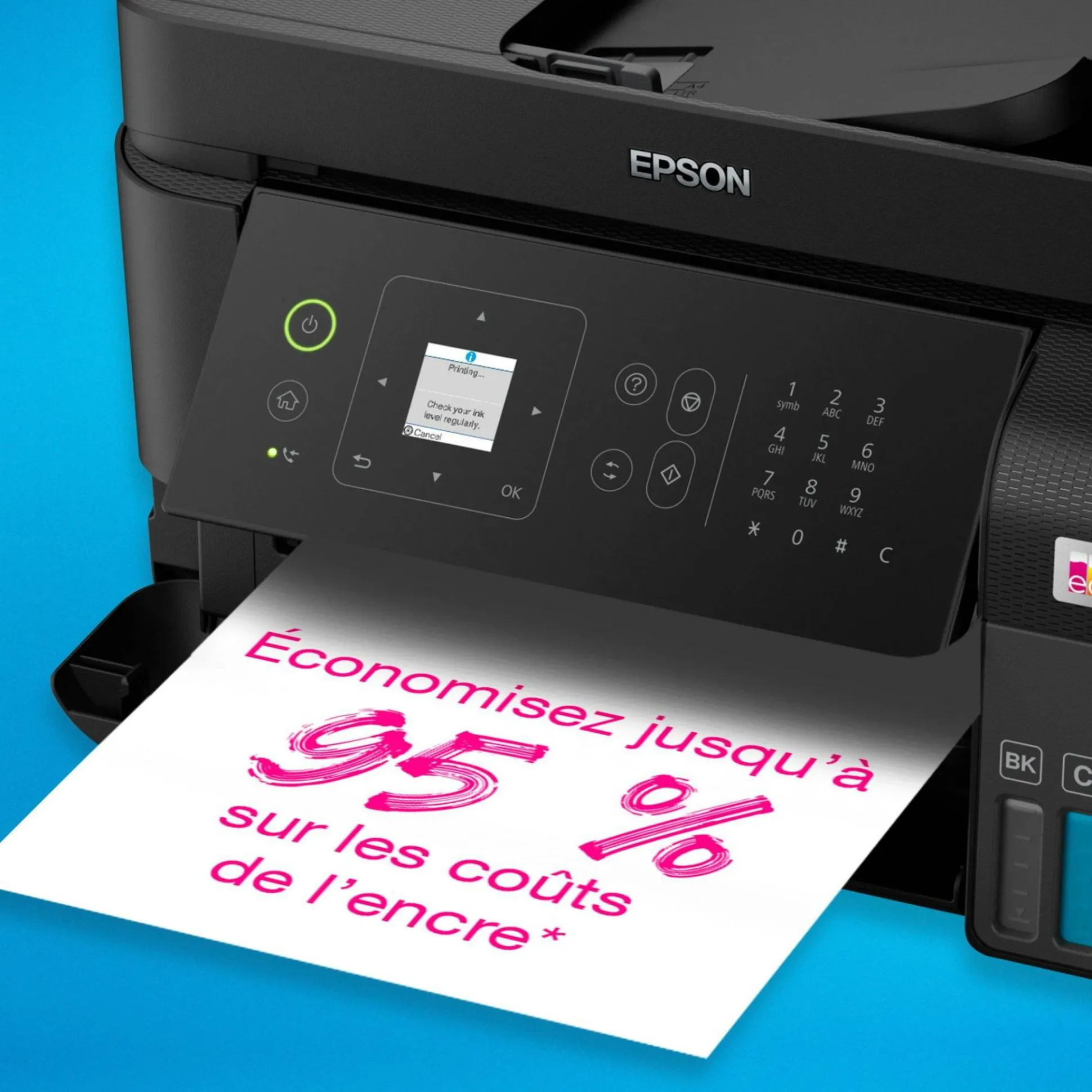 Imprimante multifonction A4 Wi-Fi EcoTank L5590 équipée de réservoirs d’encre, avec jusqu’à 3 ans d’encre inclus