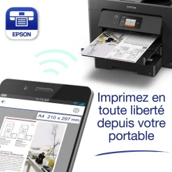 Imprimante multifonction Jet d’Encre A3 WorkForce WF-7830DTWF et 3 mois d’approvisionnement en encre offerts avec l’abonnement ReadyPrint*