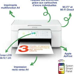 Imprimante multifonction Jet d’Encre A4 Expression XP-4205 et 6 mois d’encre offerts* avec l’abonnement ReadyPrint Flex