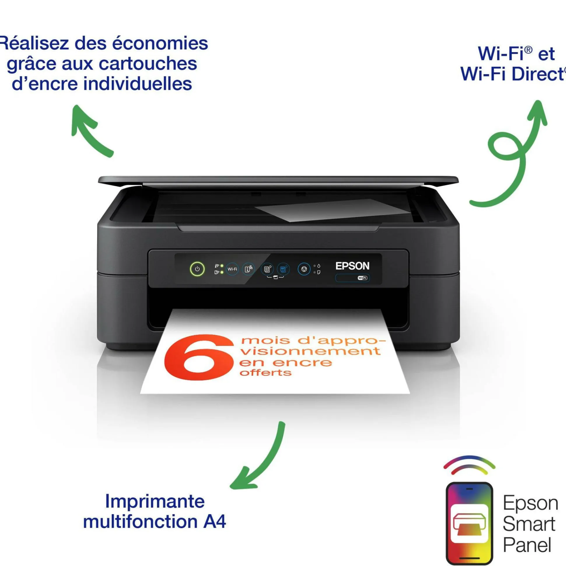 Imprimante multifonction Jet d’Encre A4 Expression XP-2205 et 6 mois d’encre offerts* avec l’abonnement ReadyPrint Flex