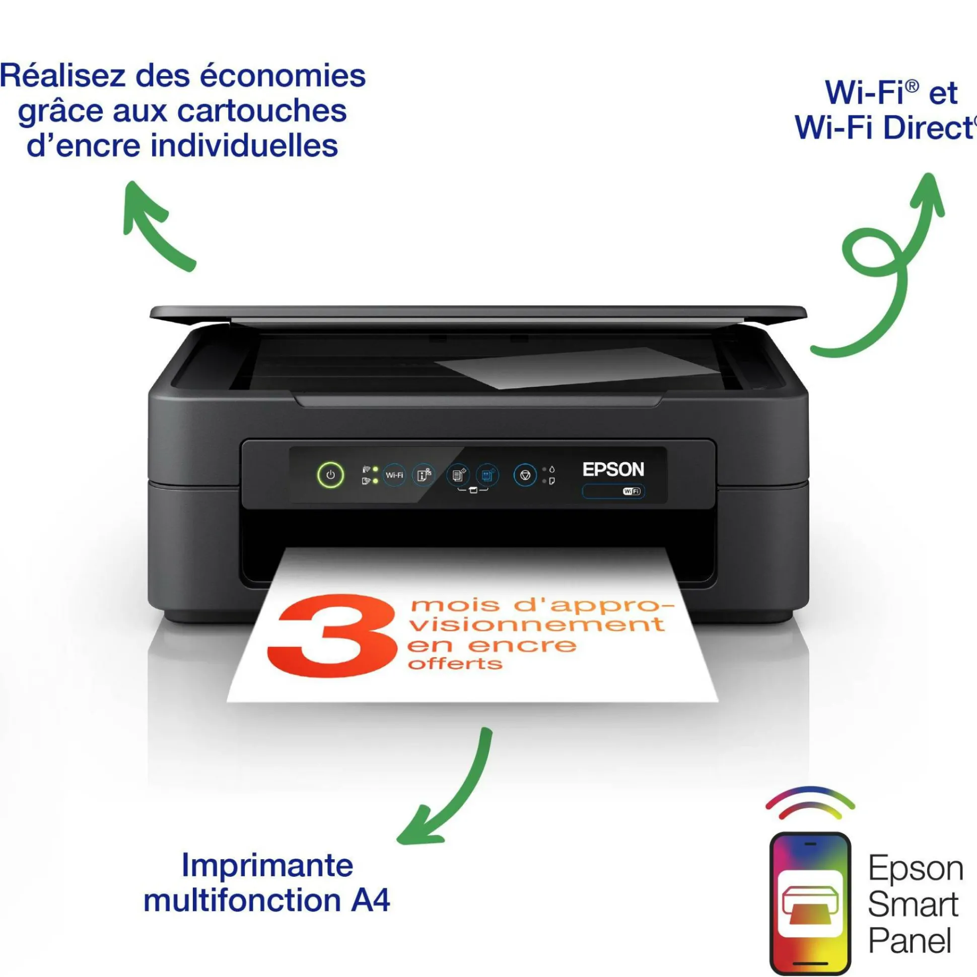 Imprimante multifonction Jet d’Encre A4 Expression XP-2205 et 6 mois d’encre offerts* avec l’abonnement ReadyPrint Flex