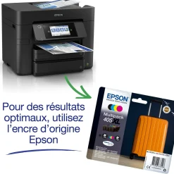 Imprimante multifonction Jet d’Encre A4 WorkForce WF-4830DTWF et 6 mois d’approvisionnement en encre offerts avec l’abonnement ReadyPrint*