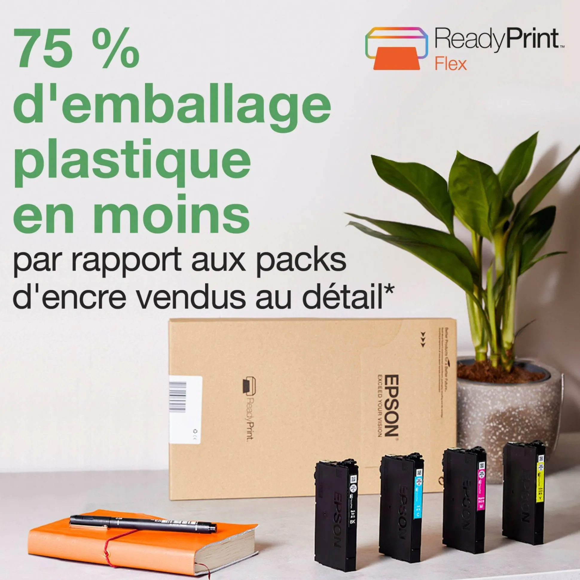 Imprimante multifonction Jet d’Encre A4 WorkForce WF-4830DTWF et 6 mois d’approvisionnement en encre offerts avec l’abonnement ReadyPrint*
