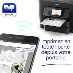 Imprimante multifonction Jet d’Encre A4 WorkForce WF-4830DTWF et 6 mois d’approvisionnement en encre offerts avec l’abonnement ReadyPrint*