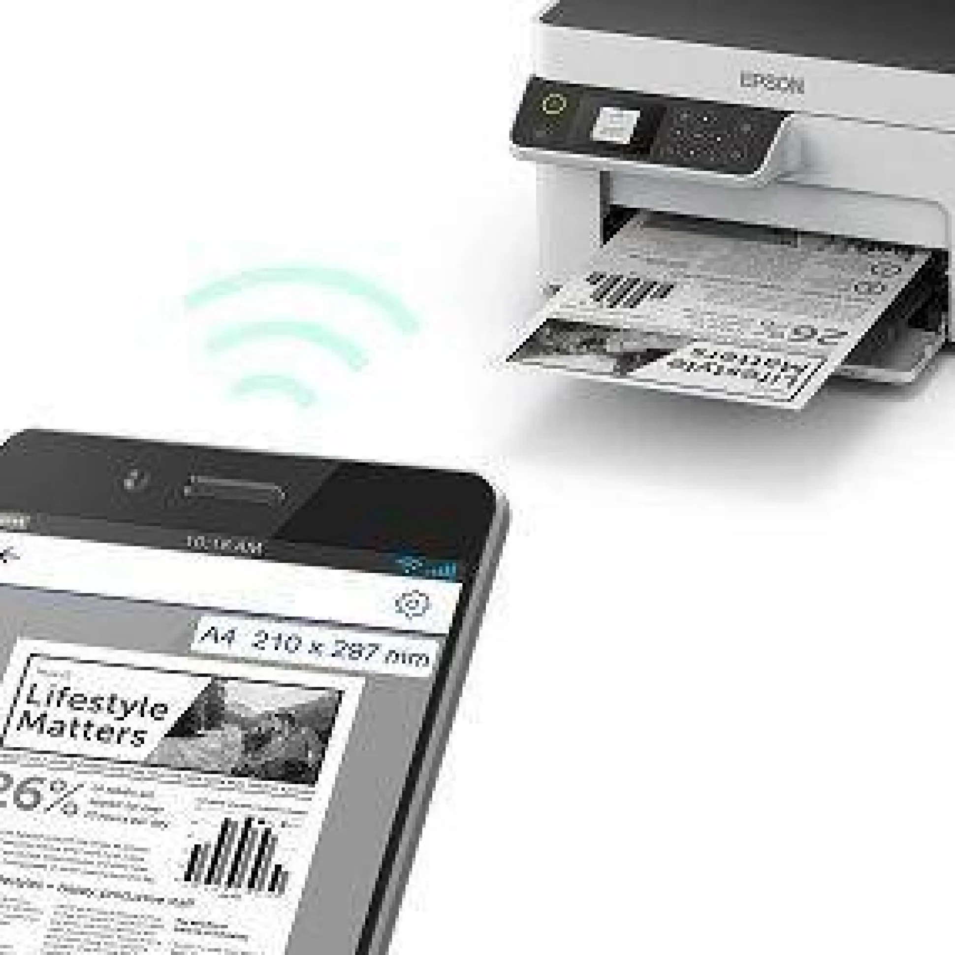 Imprimante multifonction monochrome A4 EcoTank ET-M2120 avec réservoir d’encre et Wi-Fi