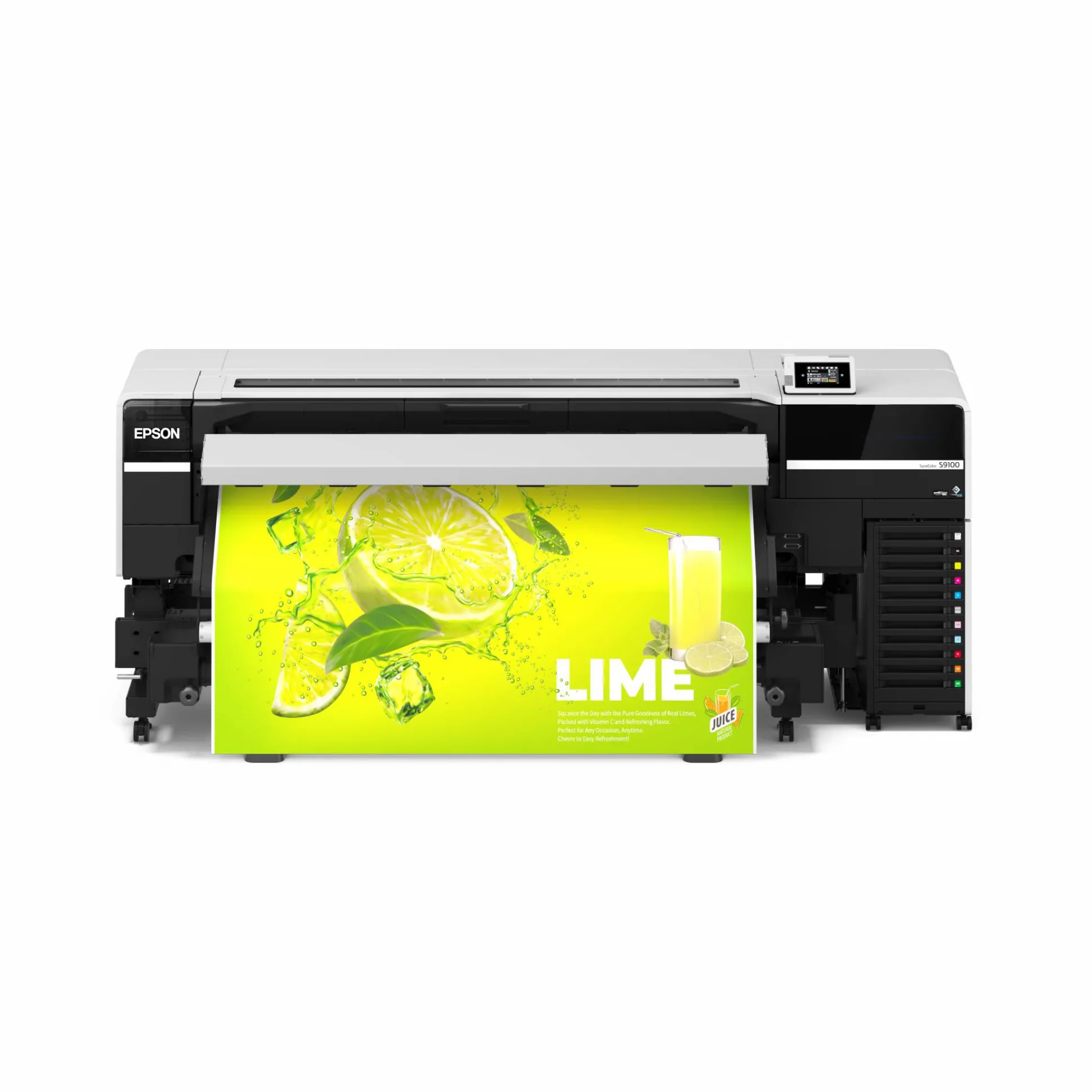 Imprimante 64 pouces (162,5 cm) ultra compacte SureColor S9100 à encre à base d’éco-solvants et avec un espace colorimétrique étendu