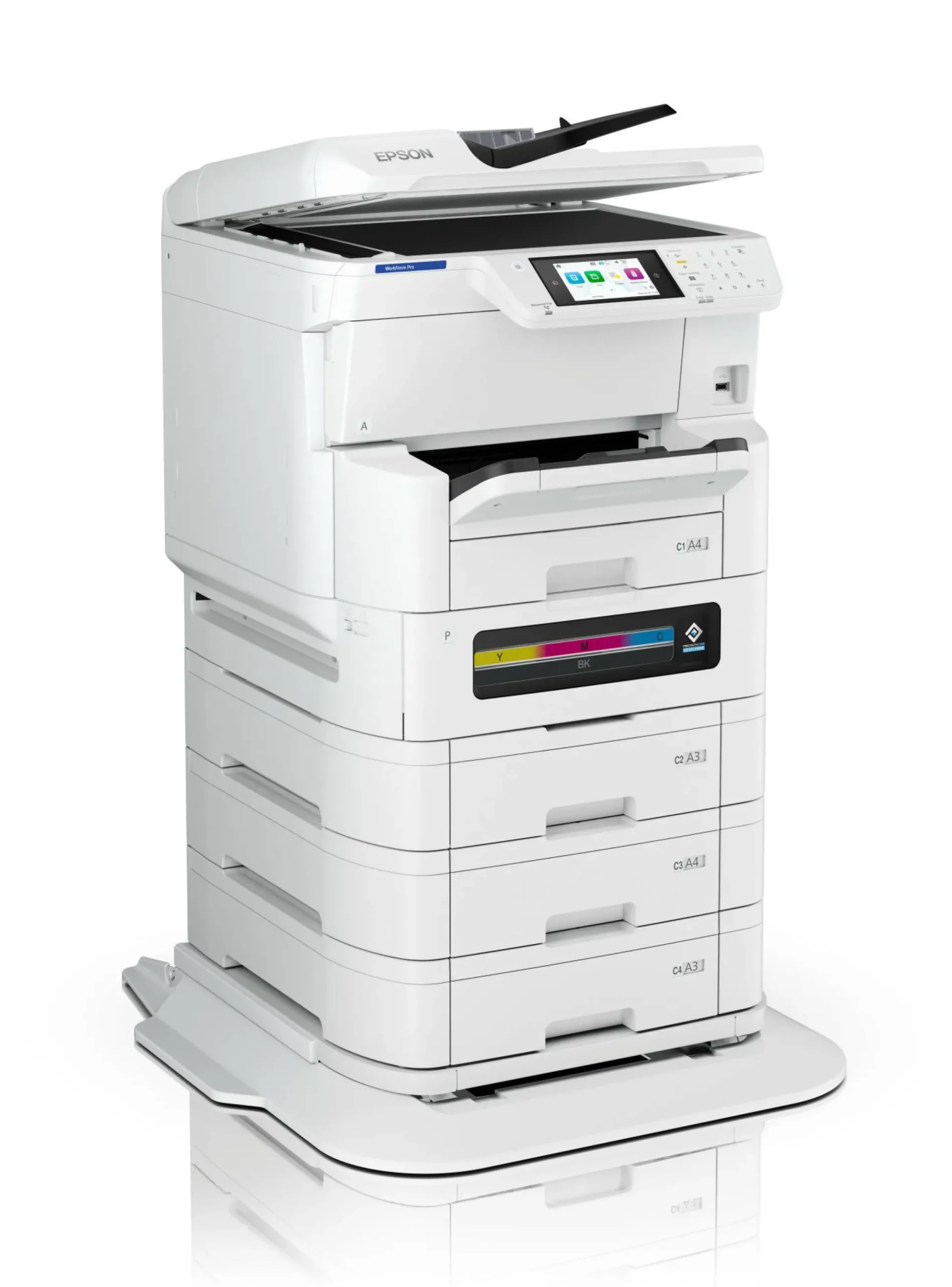 Multifonction professionnel WorkForce Pro EM-C8100RDWF A3 couleur RIPS à haute capacité d’encre et à faible coût total de possession