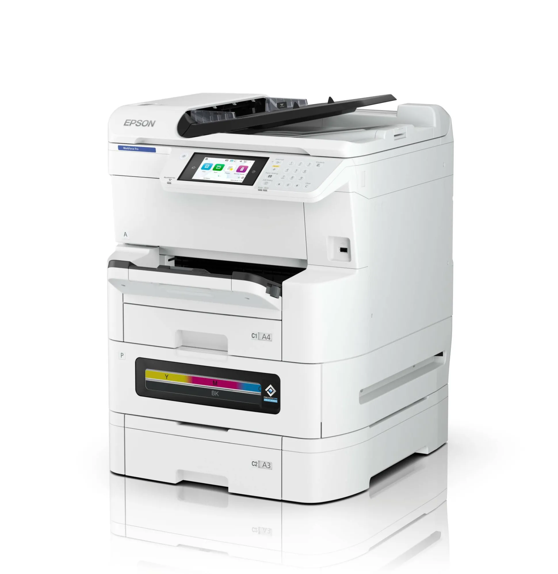 Multifonction professionnel WorkForce Pro EM-C8100RDWF A3 couleur RIPS à haute capacité d’encre et à faible coût total de possession