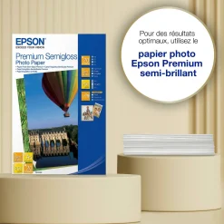 Papier photo A4 Premium semi-brillant Epson, 251 g/m2, 20 feuilles