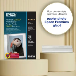Papier photo brillant Epson Premium (130 x 180 mm), 255 g/m2, 30 feuilles