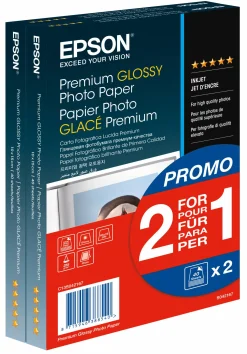 Papier photo brillant Epson Premium (100 x 150 mm), 255 g/m2, 80 feuilles