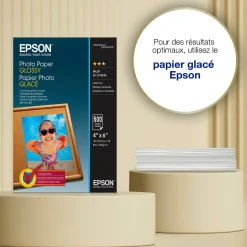 Papier photo brillant Epson (100 x 150 mm), 200 g/m2, 500 feuilles