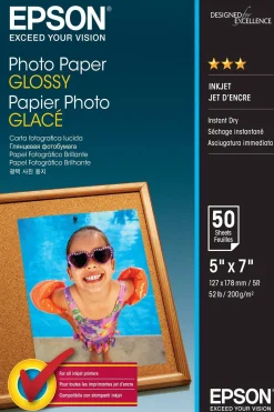 Papier photo brillant Epson (130 x 180 mm), 200 g/m2, 50 feuilles