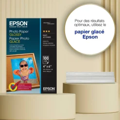 Papier photo brillant Epson (100 x 150 mm), 200 g/m2, 100 feuilles