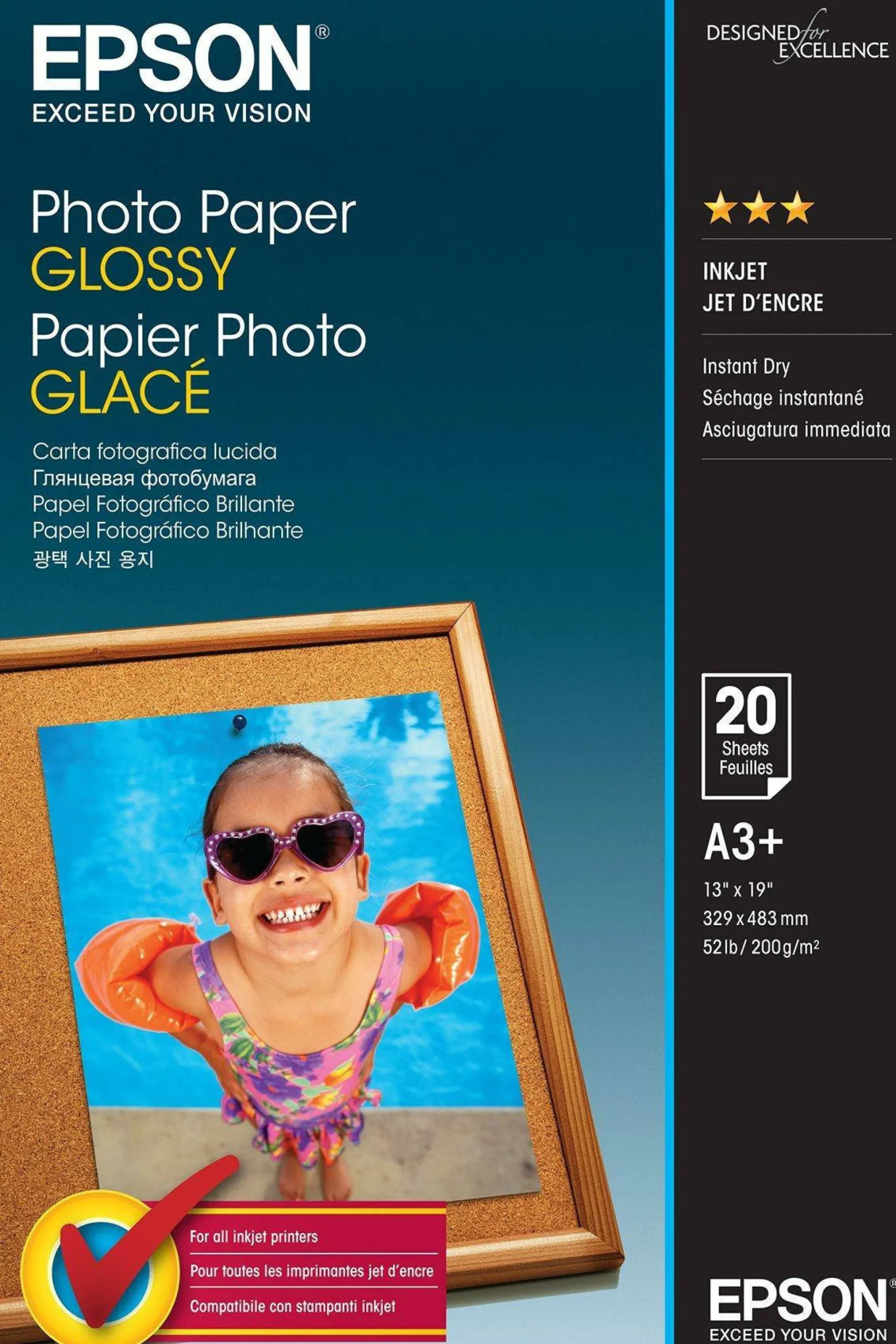 Photo Paper Glossy A3+ 20 sheet