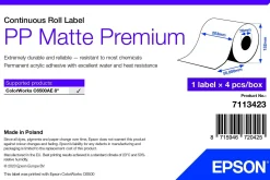 PP Matte Label Premium, Continuous Roll, 210mm x 55m