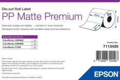 PP Matte Label Premium, Die-cut Roll, 76mm x 51mm, 2310 Labels