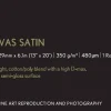 Premium Canvas Satin Roll, 13" x 6,1 m, 350g/m²